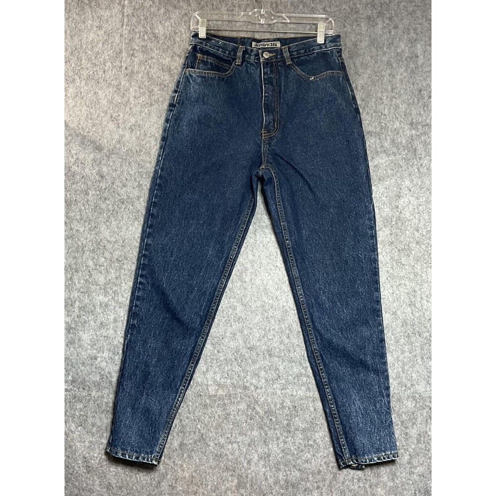 Vintage Jordache Jeans Womens 8 29x28 Blue High Rise Button Ankle Hong Kong *